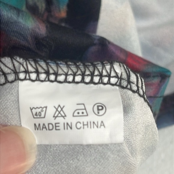 Black Color Splatter Long Sleeve Dress Size L - Picture 6 of 6